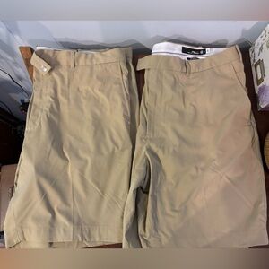 RLX Ralph Lauren Tan Flat Front Men Shorts